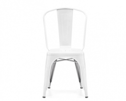 White Vintage Industrial Metal Tolix Chair