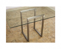 Contemporary Industrial U Table Base For Glass Tops