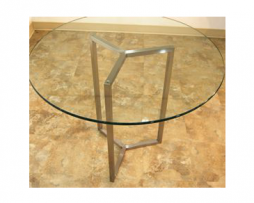Steel 3 Point Flexagon Table Base For Glass Tops 5