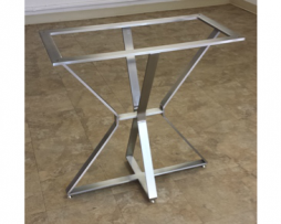 Steel Trapezoid Table Base For Glass Tops