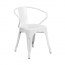 Ghost White Finish Tolix Arm Chair