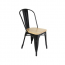 Black Tolix Chair With Beech Wood Seat