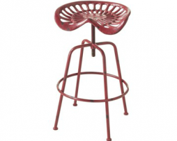 Rusted Red Tractor Seat Bar Stool