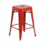 Red Counter Hieght Tolix Bar Stool