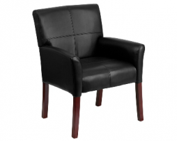 Square Back Leather Dining Chair