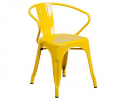 Vibrant Yellow Tolix Arm Chair