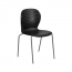 Contemporary Black Rib Back Plastic Metal Frame Chair