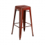 Dark Tractor Red Weathered Tolix Bar Stool