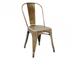 British Brass Finish Tolix Chair