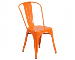 Princeton Orange Tolix Chair