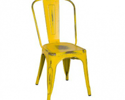 Old Country Yellow Finish Tolix Chair
