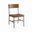 Brantley Rustic Metal Chair With Distressed Chestnut Finish