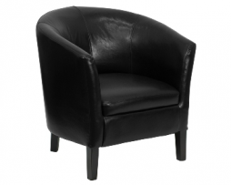 Capilano Leather Barrel Chair
