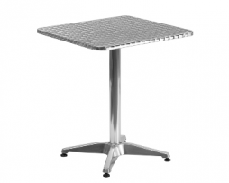 Modern Smooth Stainless Steel Patio Table and Base