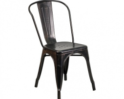 Galvanized Antique Black Copper Tolix Chair 1