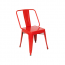 Wide Boy Red Metal Finish Industrial Side Chair