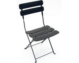 Carolina In-Outdoor Metal Folding Dark Iron Finish Metal Side Chair