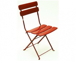 Carolina In-Outdoor Metal Folding Red Side Chair